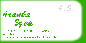 aranka szep business card